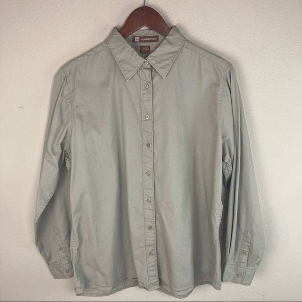 Harrington Beige Men’s Size Large Long Sleeve Buttom Down Shirt